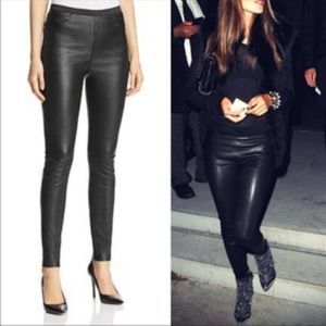 Bagatelle Faux Leather High Rise Pull On Pant